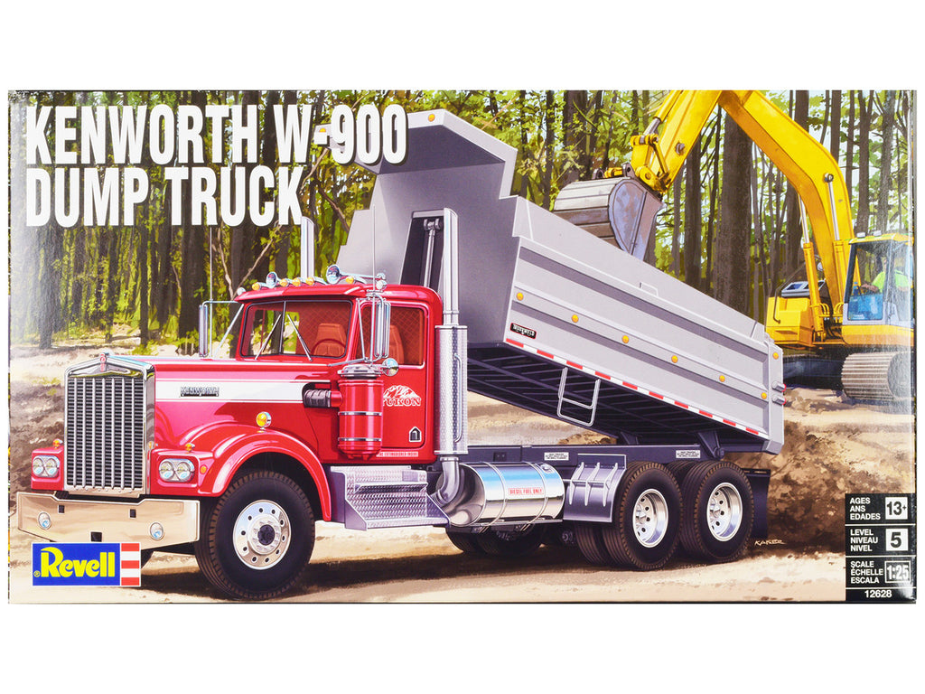 Level 5 Model Kit Kenworth W-900 Dump Truck 1/25 Scale Model by Revell-0