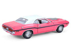 1970 Dodge Challenger R/T 440 Six Pack Panther Pink with Black Stripes White Top and White Interior 1/18 Diecast Model Car by Greenlight-2