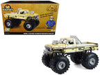 1979 Ford F-250 Monster Truck "Bigfoot #1 50th Anniversary" Gold Chrome with Bob Chandler Standing Figure "Kings of Crunch" Series 1/18 Diecast Model Car by Greenlight-4