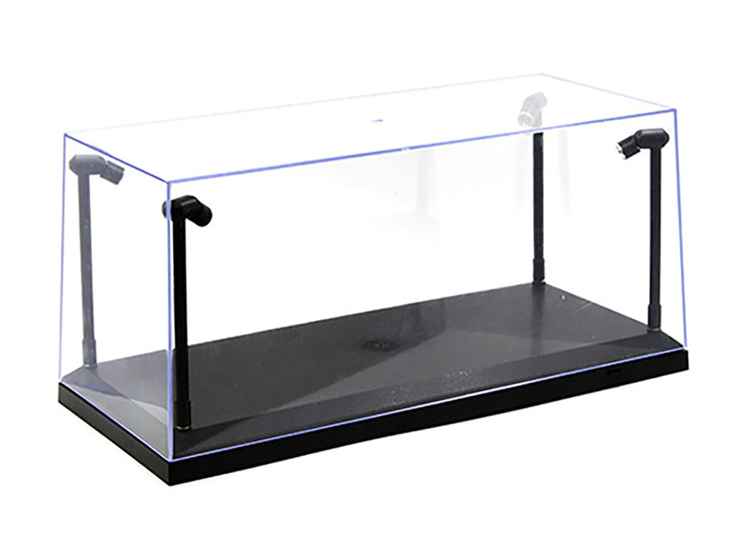 Collectible Display Show Case with LED Lights and Black Base for 1/24 1/18  Models by Illumibox-2