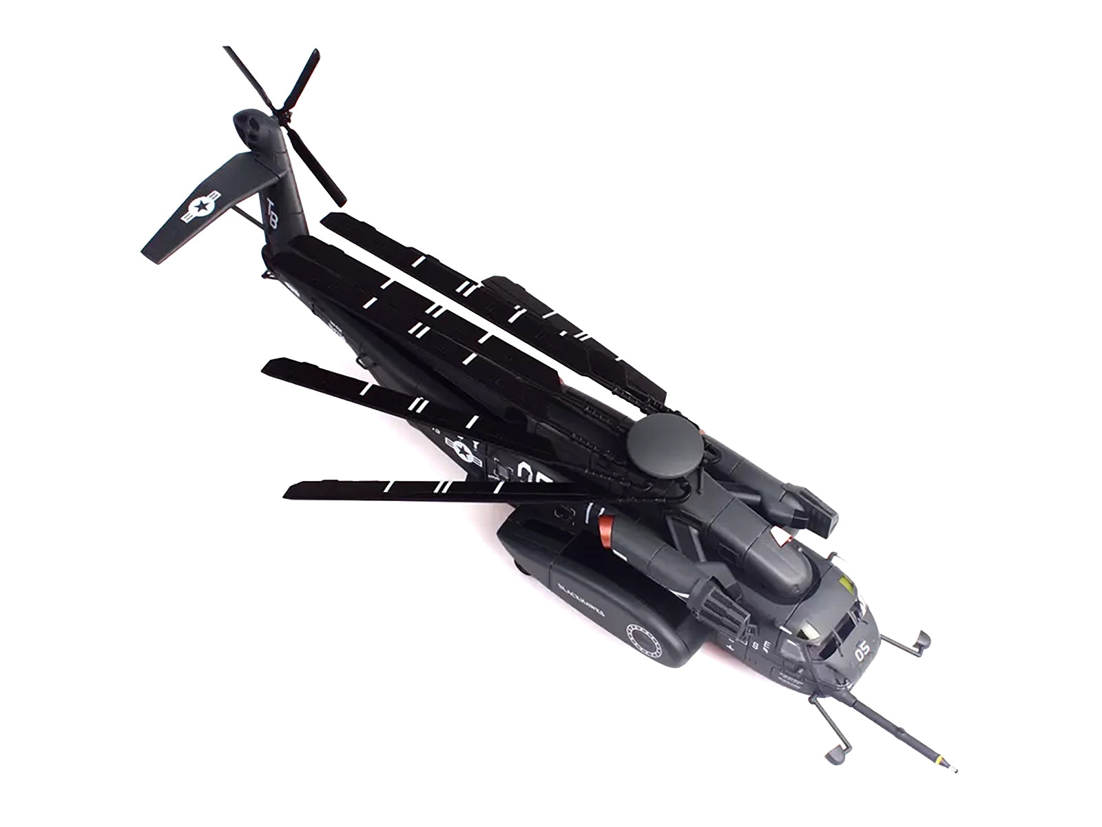 Sikorsky MH-53E Sea Dragon Helicopter "United States Navy Blackhawks Tail Number 05" Dark Gray 1/72 Diecast Model by Panzerkampf