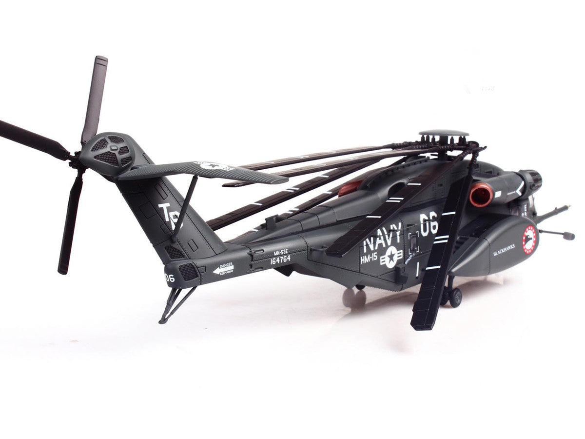 Sikorsky MH-53E Sea Dragon Helicopter "United States Navy Blackhawks Tail Number 06" Dark Gray 1/72 Diecast Model by Panzerkampf-2