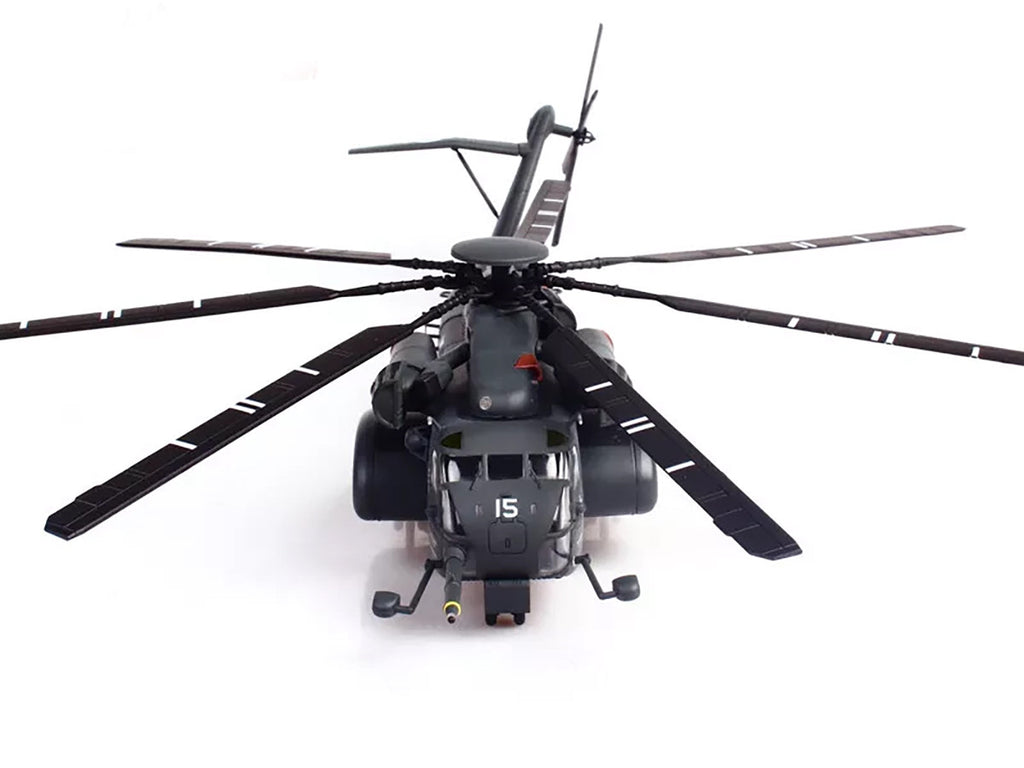 Sikorsky MH-53E Sea Dragon Helicopter "United States Navy Blackhawks Tail Number 15" Dark Gray 1/72 Diecast Model by Panzerkampf-0