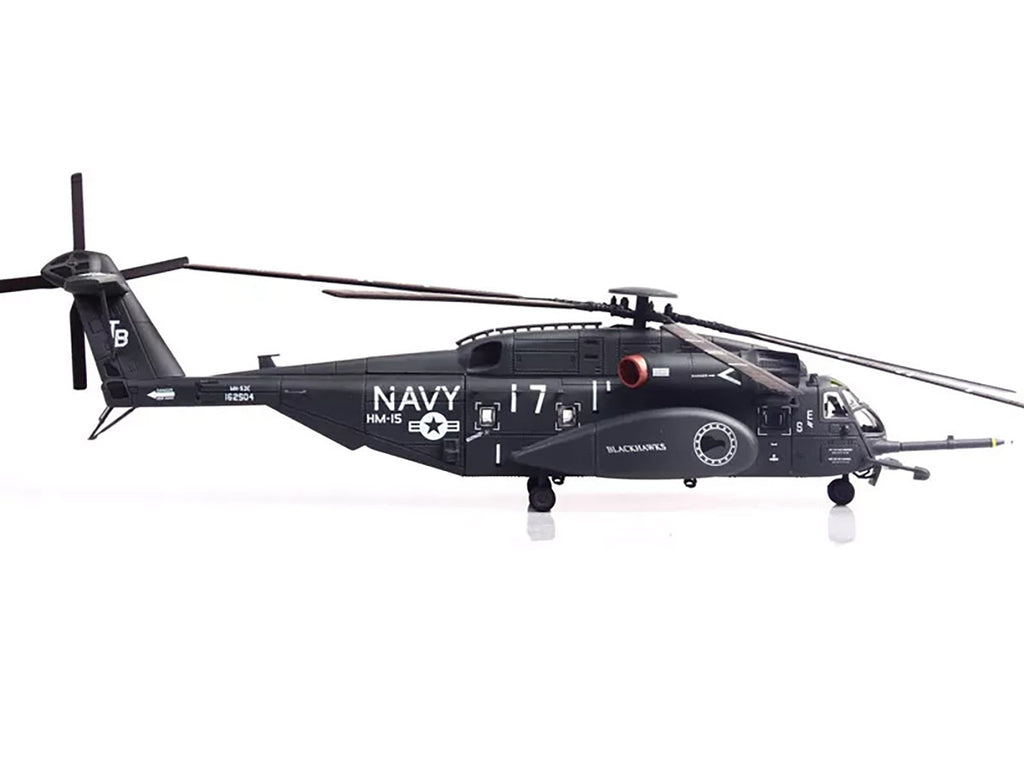 Sikorsky MH-53E Sea Dragon Helicopter "United States Navy Blackhawks Tail Number 17" Dark Gray 1/72 Diecast Model by Panzerkampf-0