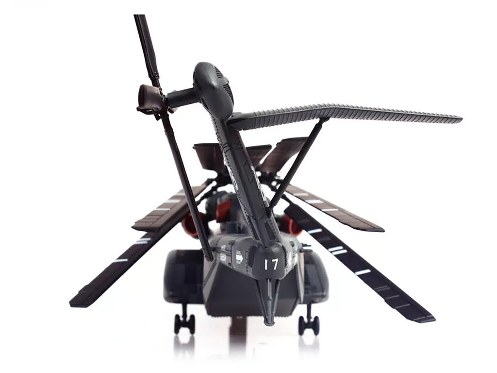 Sikorsky MH-53E Sea Dragon Helicopter "United States Navy Blackhawks Tail Number 17" Dark Gray 1/72 Diecast Model by Panzerkampf-3