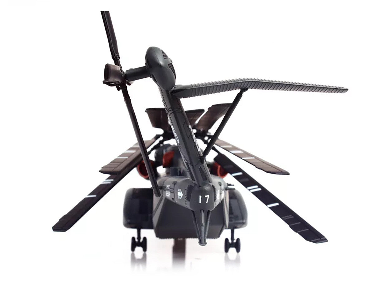Sikorsky MH-53E Sea Dragon Helicopter "United States Navy Blackhawks Tail Number 17" Dark Gray 1/72 Diecast Model by Panzerkampf-3