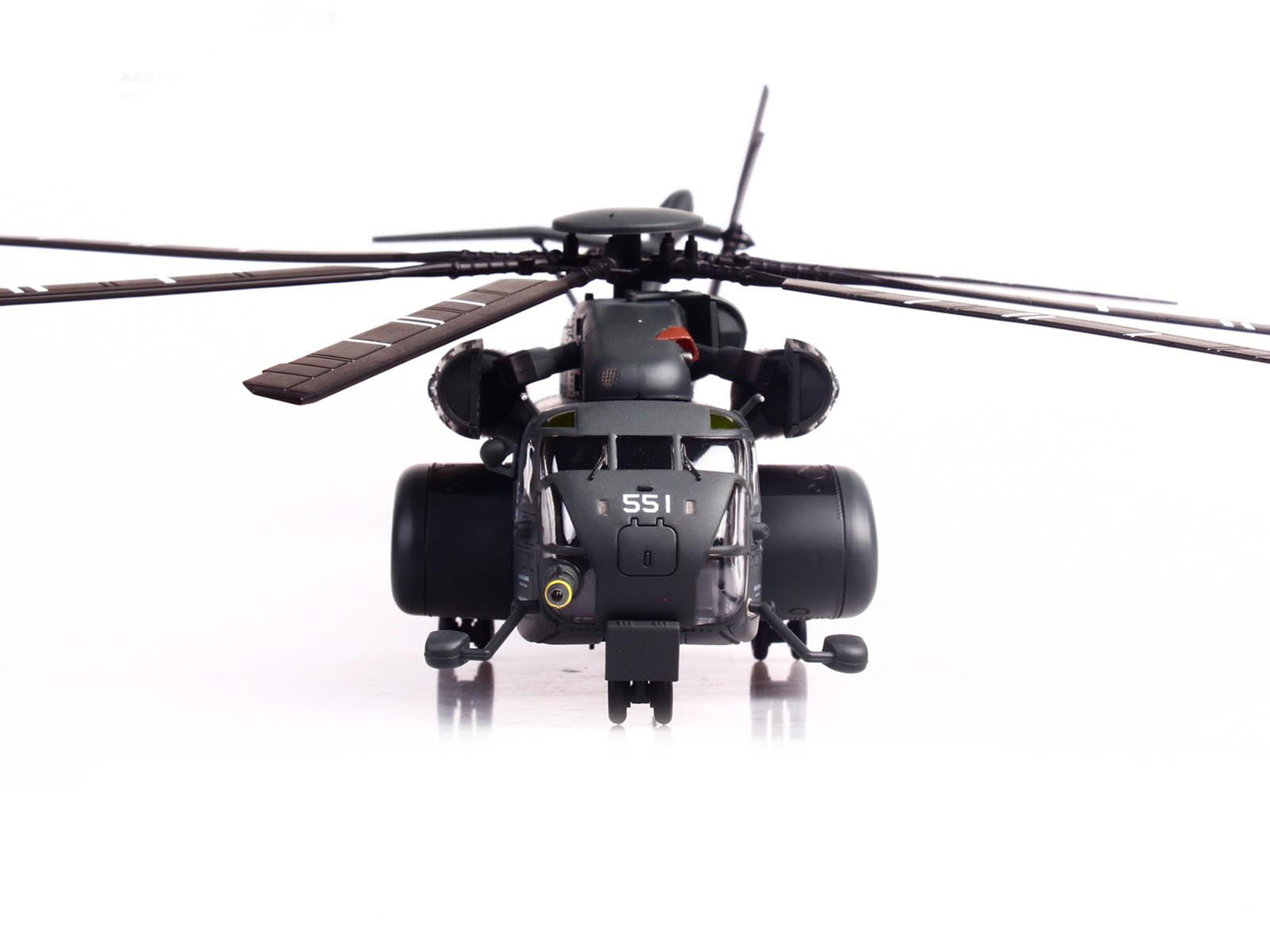 Sikorsky MH-53E Sea Dragon Helicopter "United States Navy Vanguard Tail Number 551" Dark Gray 1/72 Diecast Model by Panzerkampf