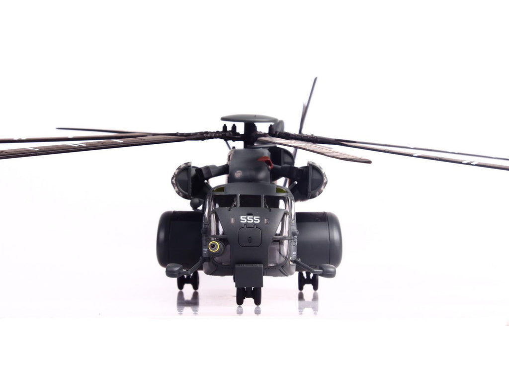 Sikorsky MH-53E Sea Dragon Helicopter "United States Navy Vanguard Tail Number 555" Dark Gray 1/72 Diecast Model by Panzerkampf-0