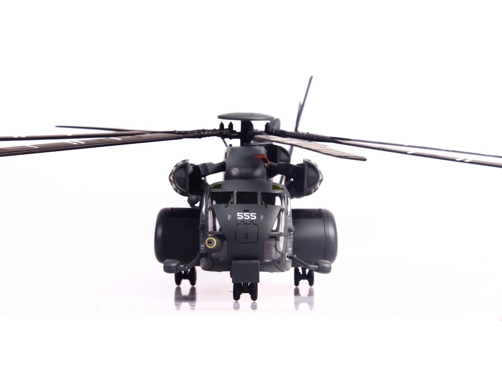 Sikorsky MH-53E Sea Dragon Helicopter "United States Navy Vanguard Tail Number 555" Dark Gray 1/72 Diecast Model by Panzerkampf