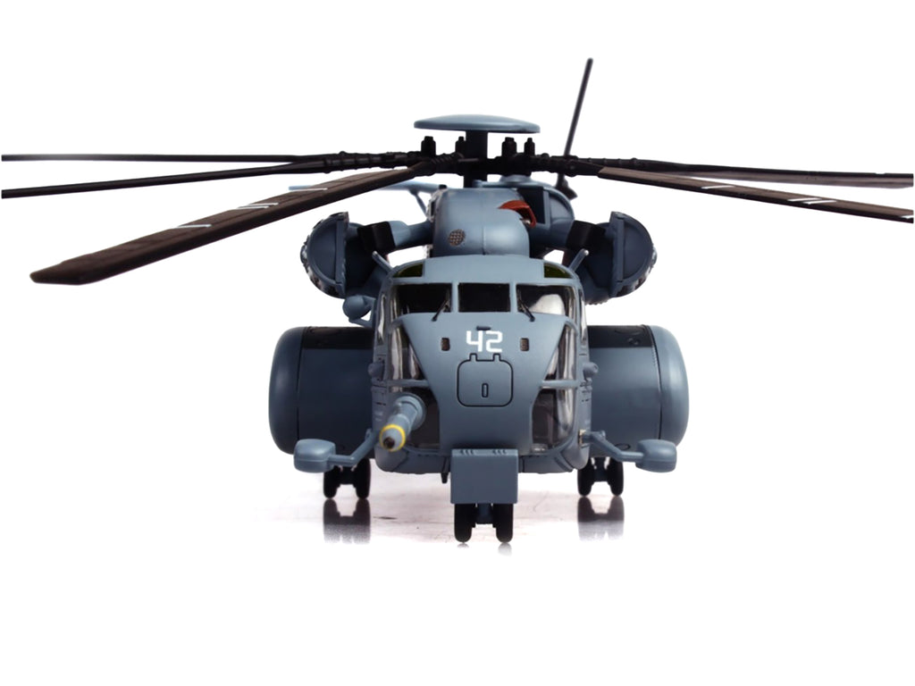 Sikorsky MH-53E Sea Dragon Helicopter "United States Navy Black Stallions Tail Number 42" Light Gray 1/72 Diecast Model by Panzerkampf