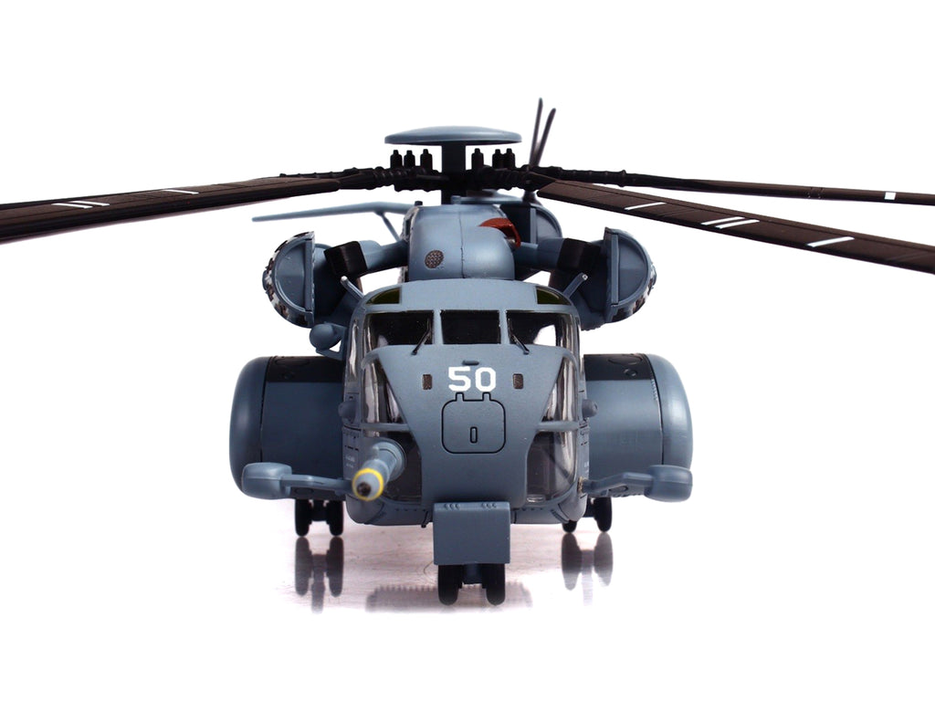 Sikorsky MH-53E Sea Dragon Helicopter "United States Navy Black Stallions Tail Number 50" Light Gray 1/72 Diecast Model by Panzerkampf