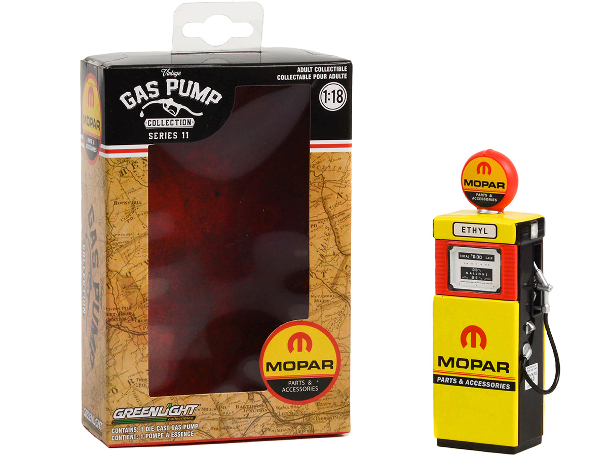1951 Wayne 505 Gas Pump "MOPAR Parts & Accessories" Yellow "Vintage Gas Pumps" Series 11 1/18 Diecast Model by Greenlight
