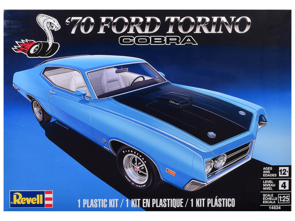 Level 4 Model Kit 1970 Ford Torino Cobra 1/25 Scale Model by Revell-4