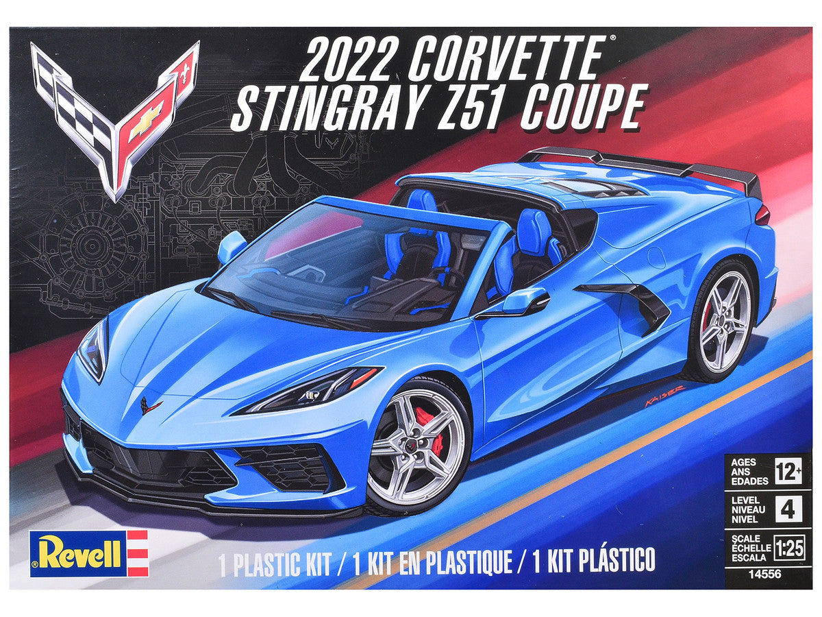 Level 4 Model Kit 2022 Chevrolet Corvette Stingray Z51 Coupe 1/25 Scale Model by Revell-4