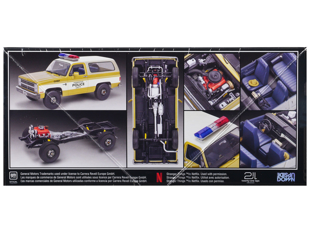 Level 4 Model Kit Jim Hopper's 1985 Chevrolet K5 Blazer "Stranger Things" (2016-Current) TV Series 1/25 Scale Model by Revell-2