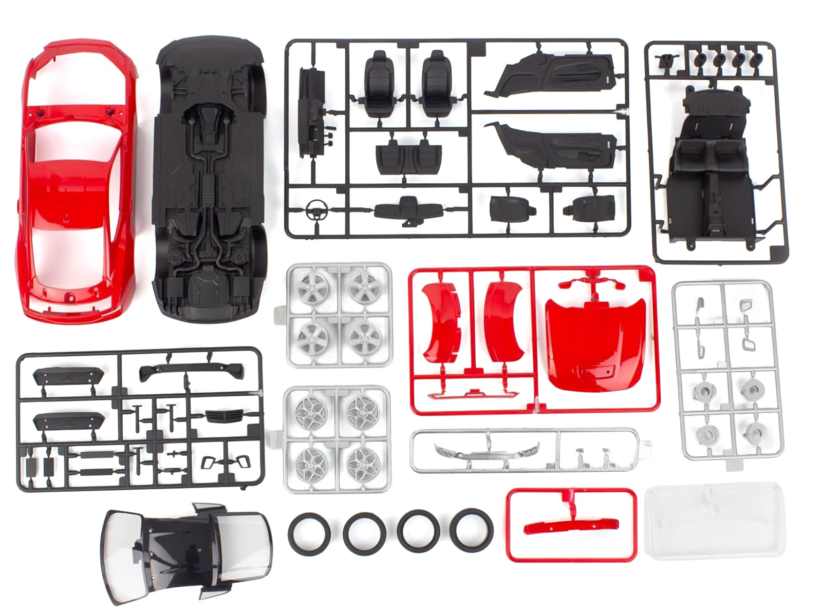 Level 3 Model Kit 2024 Ford Mustang GT 2-in-1 Kit (Level 3 Click System) 1/25 Scale Model by Revell