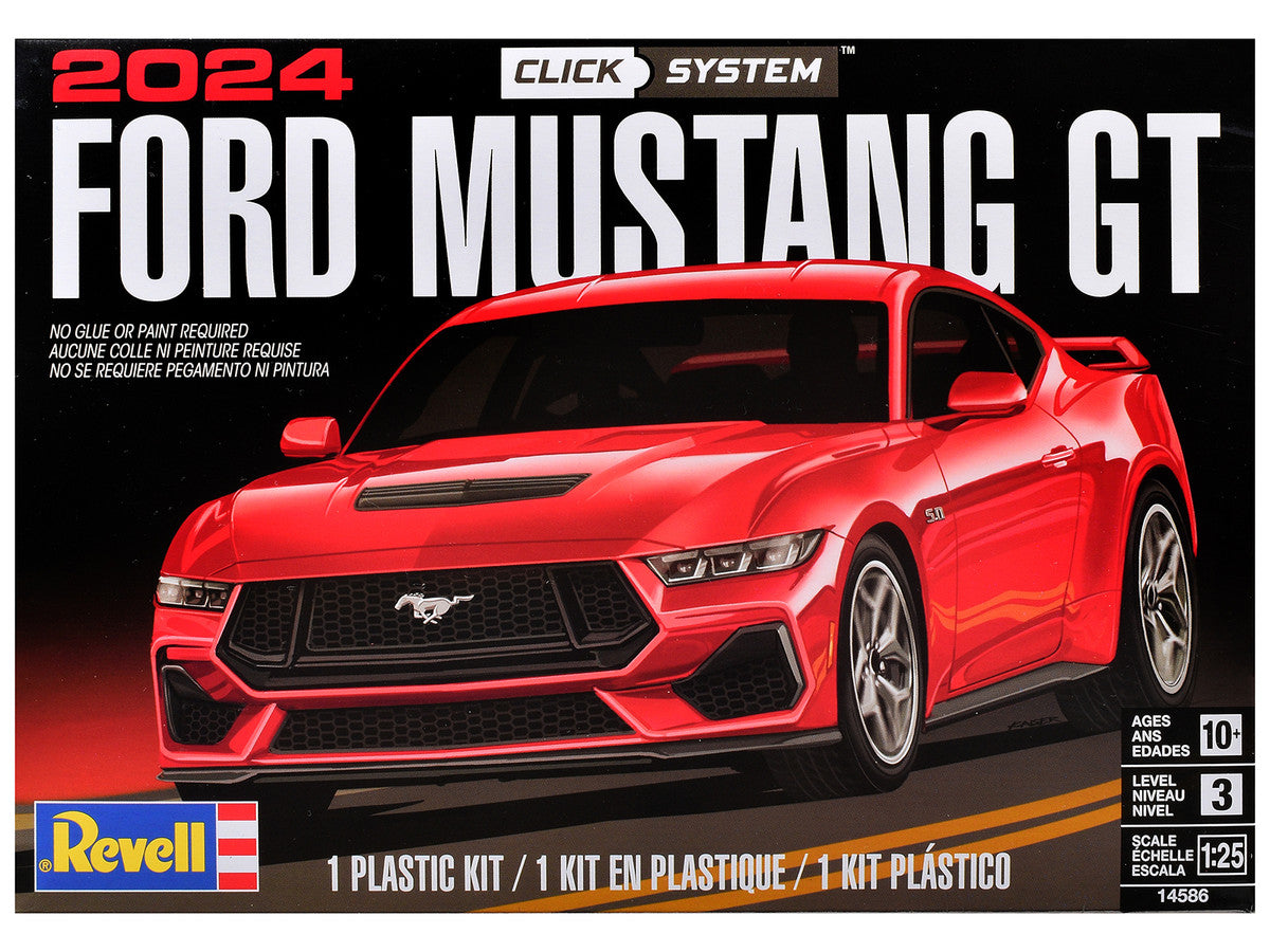 Level 3 Model Kit 2024 Ford Mustang GT 2-in-1 Kit (Level 3 Click System) 1/25 Scale Model by Revell-0