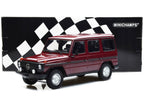1980 Mercedes-Benz G-Model (LWB) Dark Red with Black Stripes Limited Edition to 402 pieces Worldwide 1/18 Diecast Model Car by Minichamps-3