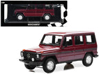 1980 Mercedes-Benz G-Model (LWB) Dark Red with Black Stripes Limited Edition to 402 pieces Worldwide 1/18 Diecast Model Car by Minichamps-0