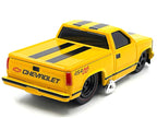 1993 Chevrolet 454 SS Pickup Truck Yellow with Black Stripes 1/64 Diecast Model Car by Muscle Machines-1