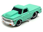 1972 Chevrolet C10 Pickup Truck Light Green 1/64 Diecast Model Car by Muscle Machines-1