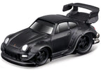 RWB 993 911 Matt Black 1/64 Diecast Model Car by Muscle Machines-0