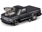 1993 Chevrolet 454 SS Pickup Truck Matt Black "Blackout Edition" 1/64 Diecast Model by Muscle Machines-1