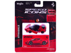 Ferrari SF90 Stradale Red with Black Top "Speed Icons" Series 1/64 Diecast Model Car by Maisto-2
