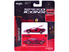 Lamborghini Sian FKP 37 Red Metallic "Speed Icons" Series 1/64 Diecast Model Car by Maisto-2