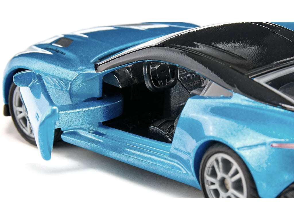 Aston Martin DBS Superleggera Blue Metallic with Black Top Diecast Model Car by Siku-2