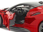 Ferrari SF90 Stradale Red with Black Top "Race + Play" Series 1/18 Diecast Model Car by Bburago-1