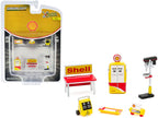 "Shell Oil" 6 piece Shop Tools Set "Shop Tool Accessories" Series 3 1/64 by Greenlight-0