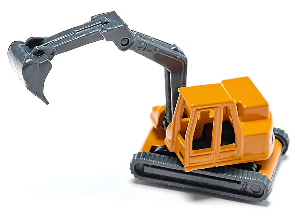Truck with Low Loader Trailer and Excavator Yellow Diecast Model by Siku-1