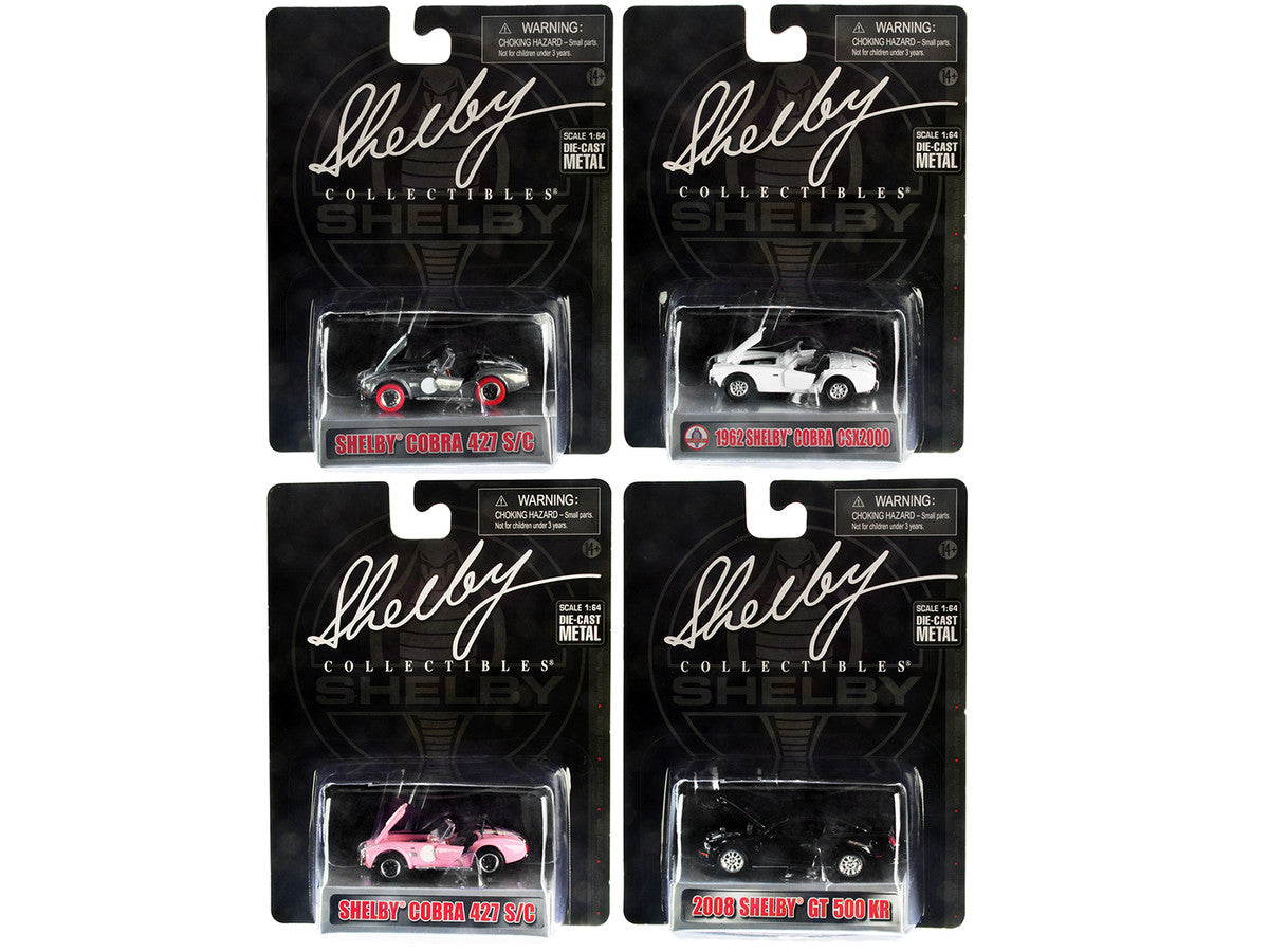"Carroll Shelby 50th Anniversary" 4 piece Set 2022 Release Q 1/64 Diecast Model Cars by Shelby Collectibles-0