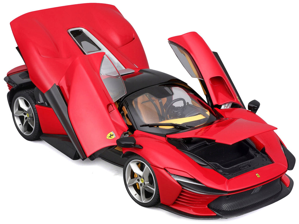 Ferrari Daytona SP3 Red with Black Top "Signature Series" 1/18 Diecast Model Car by Bburago-2