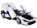 Ferrari Daytona SP3 White Metallic with Silver Stripes "Signature Series" 1/18 Diecast Model Car by Bburago-1