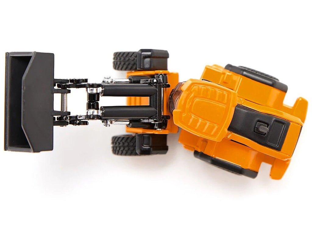 MAN Truck Blue Metallic with Low Loader Trailer and JCB 457 Wheel Loader Yellow 1/87 (HO) Diecast Model by Siku-3