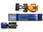 MAN Truck Blue Metallic with Low Loader Trailer and JCB 457 Wheel Loader Yellow 1/87 (HO) Diecast Model by Siku-4