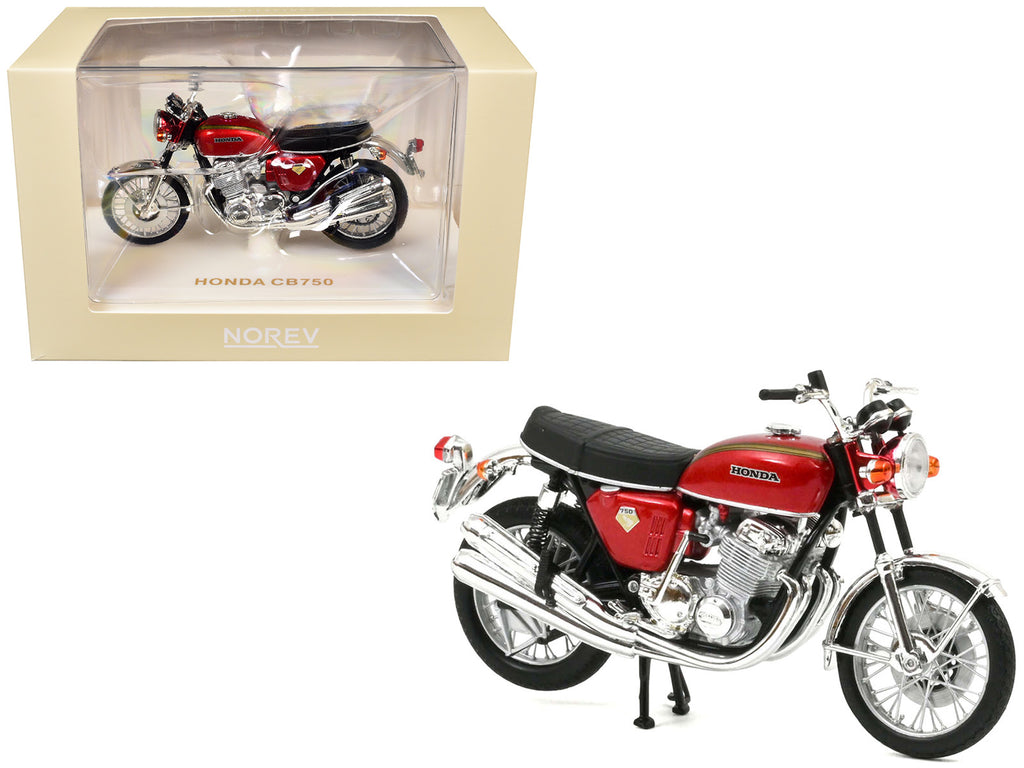 Honda CB750 Motorcycle Red Metallic 1/18 Diecast Model by Norev