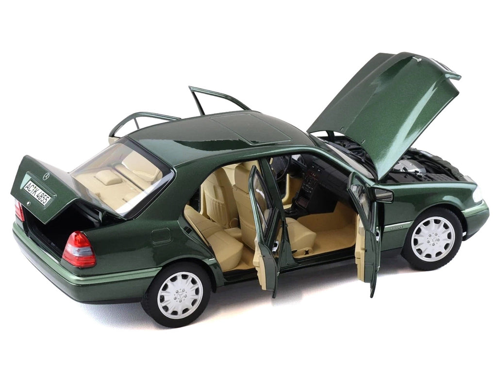 1993 Mercedes-Benz C-Class Malachite Green Metallic 1/18 Diecast Model Car by Norev-1