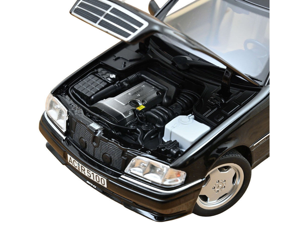 1993 Mercedes-Benz C36 AMG Black Metallic 1/18 Diecast Model Car by Norev-3