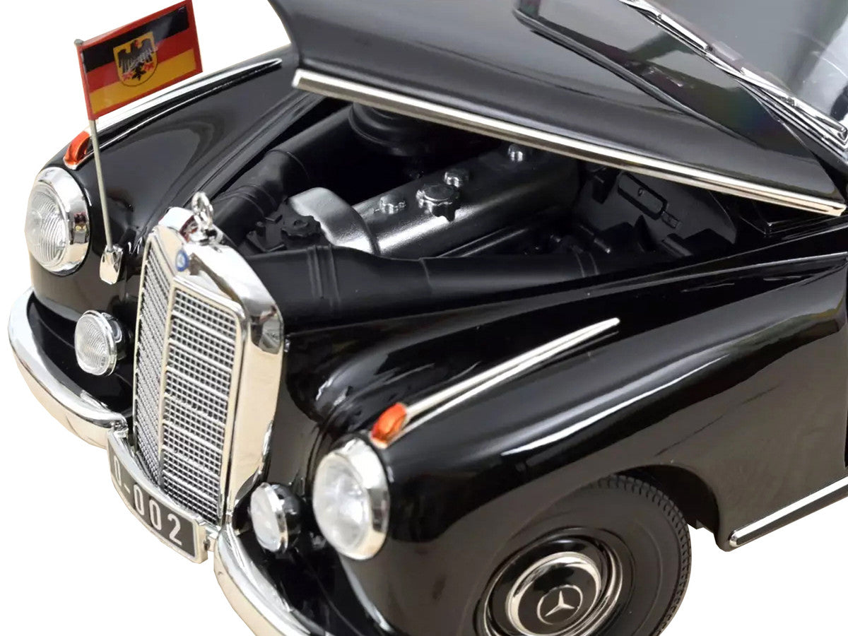 1955 Mercedes-Benz 300 Black "German Chancellor Konrad Adenauer" 1/18 Diecast Model Car by Norev-1