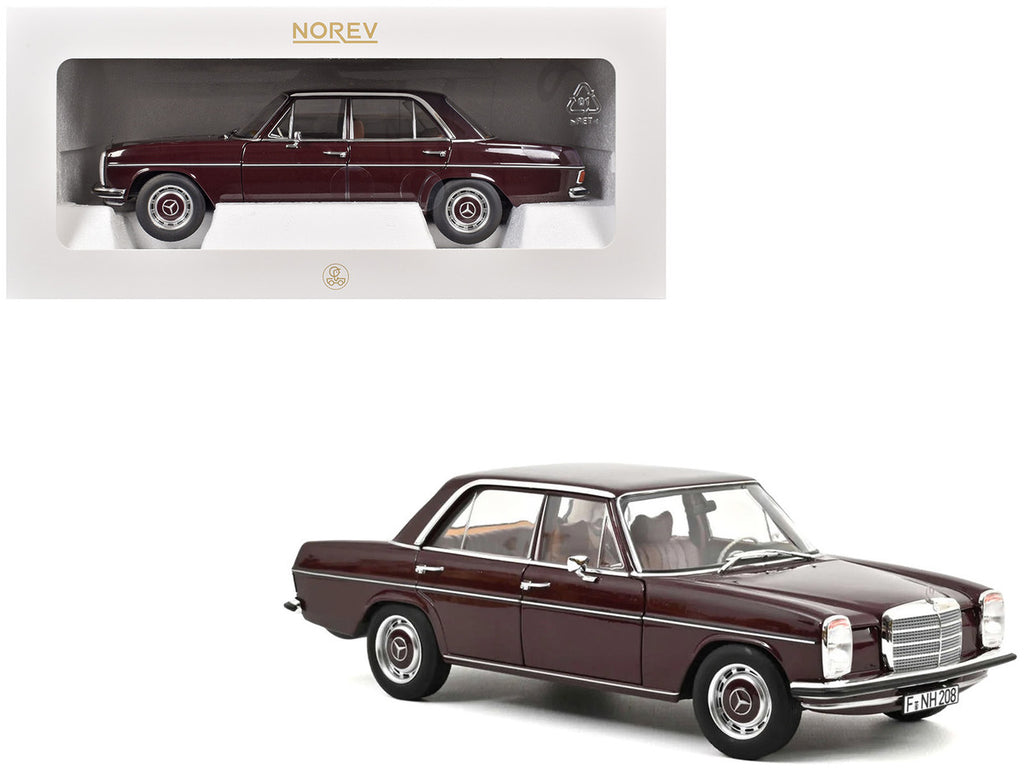 1968 Mercedes-Benz 200 Dark Red Brown 1/18 Diecast Model Car by Norev-0