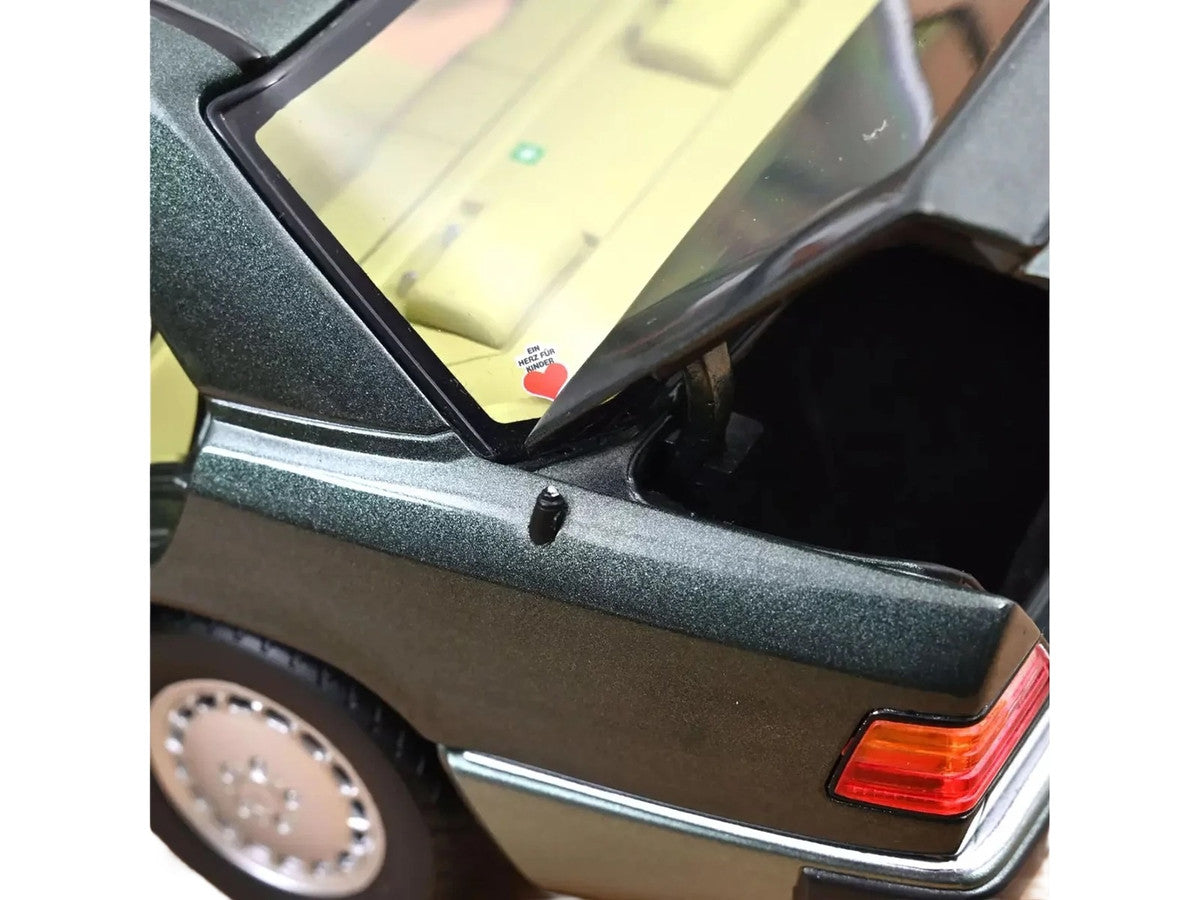 1990 Mercedes-Benz 230 E Night Green Metallic with Green Interior 1/18 Diecast Model Car by Norev-3