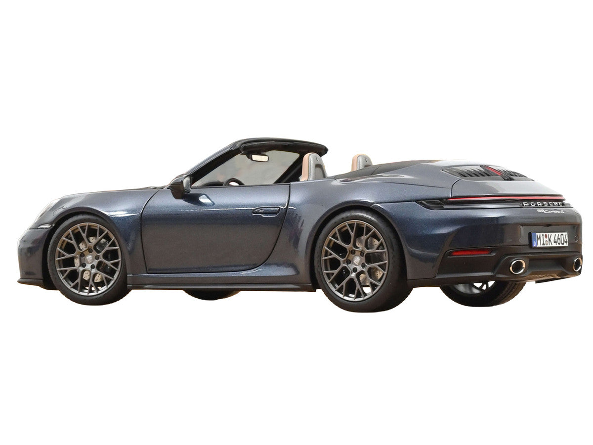 2024 Porsche 911 Carrera S Cabriolet Yachting Blue Metallic 1/18 Diecast Model Car by Norev-0