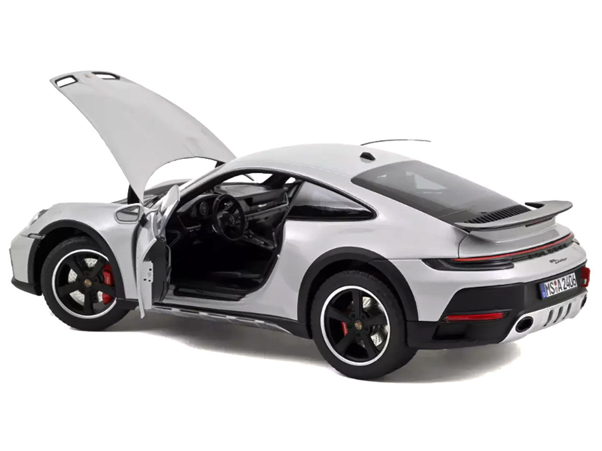 2023 Porsche 911 Dakar Ice Gray Metallic 1/18 Diecast Model Car by Norev-1