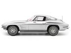 1963 Chevrolet Corvette Sting Ray Sebring Silver Metallic with Red Interior 1/18 Diecast Model Car by Norev-0