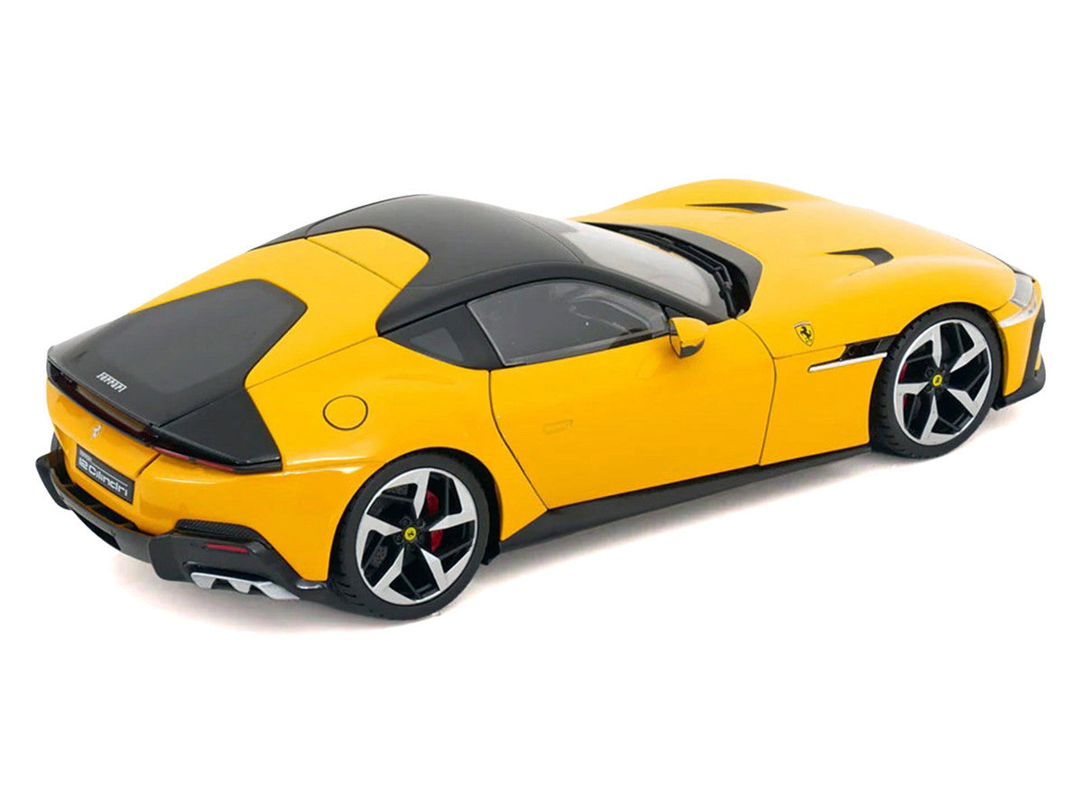 2024 Ferrari 12Cilindri Giallo Monza Yellow with Black Top 1/18 Diecast Model Car by Polistil-0