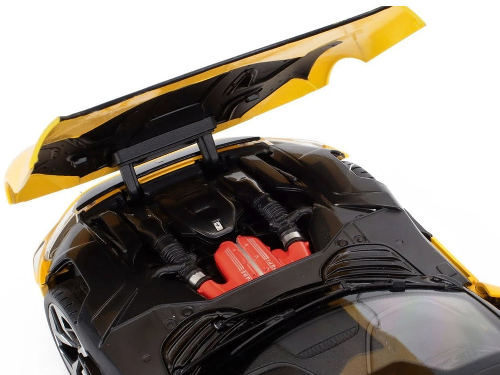 2024 Ferrari 12Cilindri Giallo Monza Yellow with Black Top 1/18 Diecast Model Car by Polistil-3