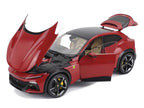 2022 Ferrari Purosangue Rosso Corsa Red with Black Top 1/18 Diecast Model Car by Polistil-1